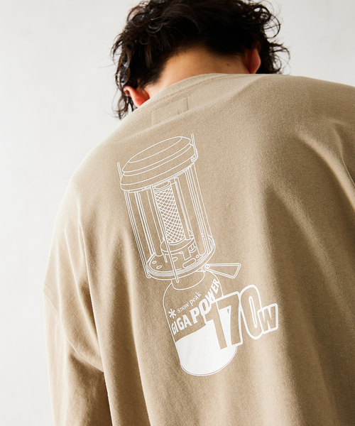 Snow Peak(スノーピーク)の「【SNOWPEAK / スノーピーク】BF lanthanum Printed ロングスリーブTシャツ(Tシャツ/カットソー・メンズ・ブラック/ベージュ/ボルドー・MEDIUM/LARGE)」の2枚目の写真