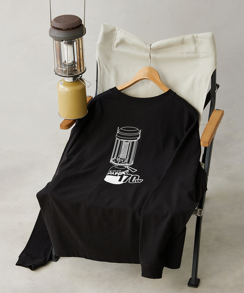 Snow Peak(スノーピーク)の「【SNOWPEAK / スノーピーク】BF lanthanum Printed ロングスリーブTシャツ(Tシャツ/カットソー・メンズ・ブラック/ベージュ/ボルドー・MEDIUM/LARGE)」の1枚目の写真