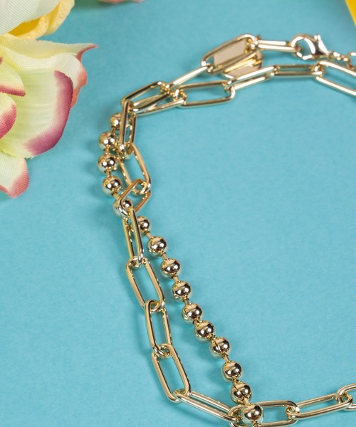 ｔｏｌｅｎｅ（トレネ）の「ボールチェーン リンクチェーンMIX ロングネックレス（ネックレス・レディース・A・ONE SIZE）」の5枚目の写真