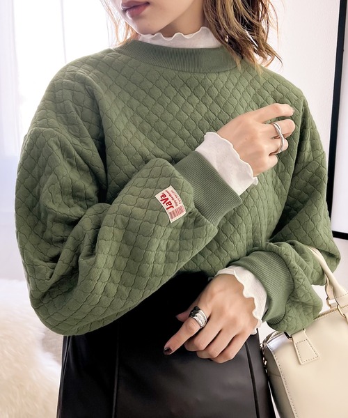 Java（ジャバ）の「《JaVa ジャバコラボ》ぽこぽこで着映え。2wayクロップド丈キルティングカーディガン（カーディガン/ボレロ・レディース・ブラック/カーキ/アイボリー/モカ・SMALL/MEDIUM/LARGE/X-LARGE）」の6枚目の写真