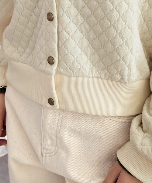 Java（ジャバ）の「《JaVa ジャバコラボ》ぽこぽこで着映え。2wayクロップド丈キルティングカーディガン（カーディガン/ボレロ・レディース・ブラック/カーキ/アイボリー/モカ・SMALL/MEDIUM/LARGE/X-LARGE）」の14枚目の写真