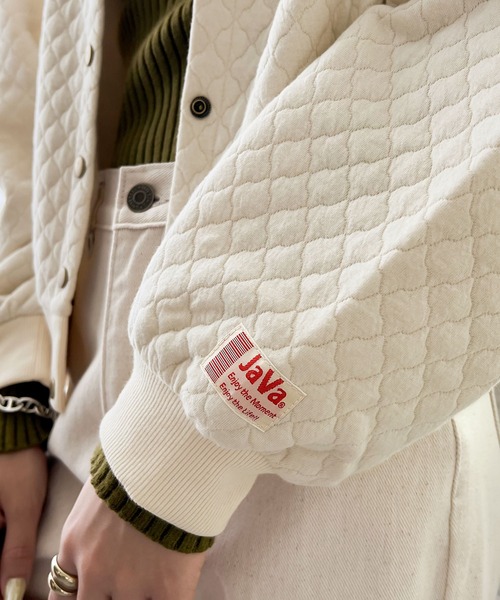 Java（ジャバ）の「《JaVa ジャバコラボ》ぽこぽこで着映え。2wayクロップド丈キルティングカーディガン（カーディガン/ボレロ・レディース・ブラック/カーキ/アイボリー/モカ・SMALL/MEDIUM/LARGE/X-LARGE）」の13枚目の写真