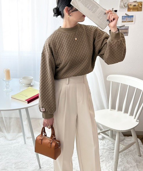 Java（ジャバ）の「《JaVa ジャバコラボ》ぽこぽこで着映え。2wayクロップド丈キルティングカーディガン（カーディガン/ボレロ・レディース・ブラック/カーキ/アイボリー/モカ・SMALL/MEDIUM/LARGE/X-LARGE）」の18枚目の写真