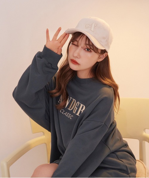 ANDGEEBEE（アンジービー）の「UNISEX ベロアロゴキャップ（キャップ・レディース・ブラック/ベージュ・FREE）」の5枚目の写真