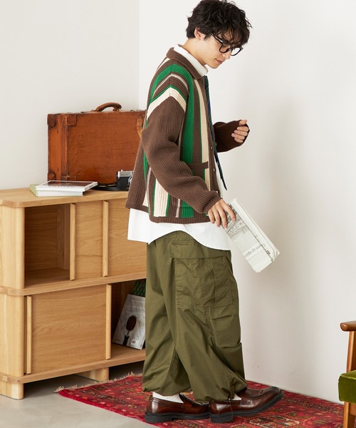 MONO-MART LADY'S(モノマートレディース)の「マルチストライプポロニットカーディガン(カーディガン/ボレロ・レディース・イエロー/ネイビー/ブラウン/アイボリー・FREE)」の17枚目の写真