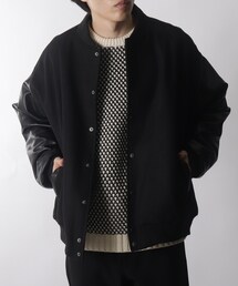 THE SHOP TK  | メルトンルーズシルエットスタジャン(ブルゾン)