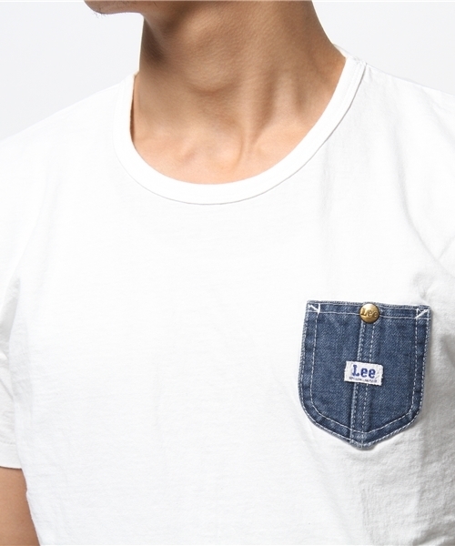Lee(リー)の「【Lee×CIAOPANIC TYPY】リー別注デニムポケットTee(Tシャツ/カットソー・メンズ・ホワイト/グレー・SMALL/MEDIUM/LARGE)」の7枚目の写真