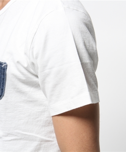 Lee(リー)の「【Lee×CIAOPANIC TYPY】リー別注デニムポケットTee(Tシャツ/カットソー・メンズ・ホワイト/グレー・SMALL/MEDIUM/LARGE)」の8枚目の写真