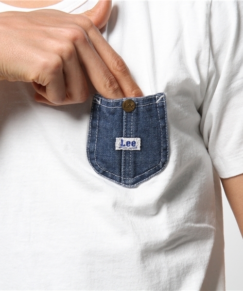 Lee(リー)の「【Lee×CIAOPANIC TYPY】リー別注デニムポケットTee(Tシャツ/カットソー・メンズ・ホワイト/グレー・SMALL/MEDIUM/LARGE)」の9枚目の写真