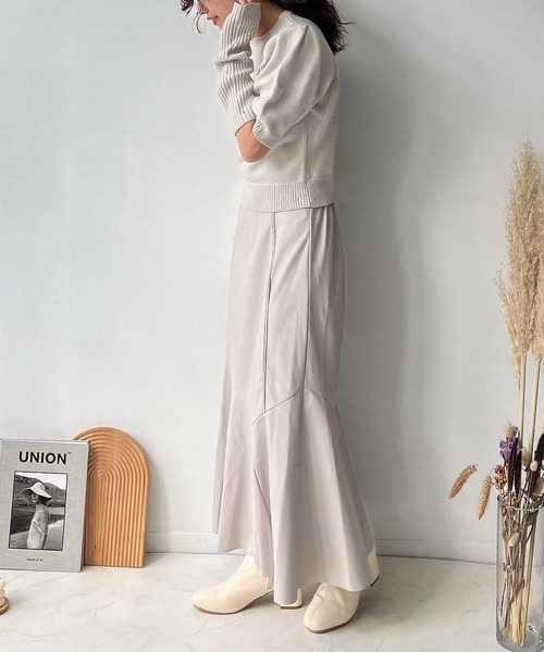 AS KNOW AS plus（アズノゥアズプラス）の「♪アームウォーマー ニット セット（ニット/セーター・レディース・オレンジ/ブルー/グリーン/アイボリー・FREE）」の16枚目の写真