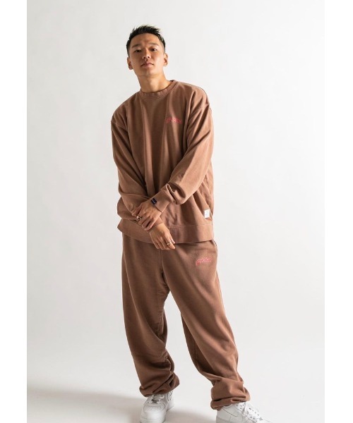 APPLEBUM（アップルバム）の「Vintage Overdye Sweat Pants（スウェットパンツ・メンズ・ブルー系その他/アッシュグレー/モカ・MEDIUM/LARGE/X-LARGE/XX-LARGE）」の3枚目の写真