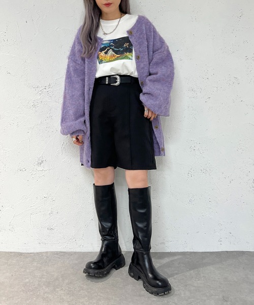 apres jour mignon（アプレジュールミニョン）の「センターシームハーフパンツ【ZOZOTOWN限定アイテム】（その他パンツ・レディース・ブラック/ナチュラル/ベージュ系その他/ブラック系その他/その他・X-LARGE/SMALL/MEDIUM）」の10枚目の写真