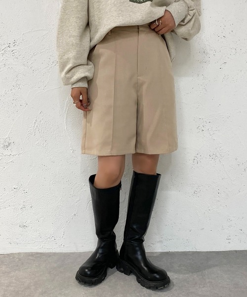 apres jour mignon（アプレジュールミニョン）の「センターシームハーフパンツ【ZOZOTOWN限定アイテム】（その他パンツ・レディース・ブラック/ナチュラル/ベージュ系その他/ブラック系その他/その他・X-LARGE/SMALL/MEDIUM）」の17枚目の写真