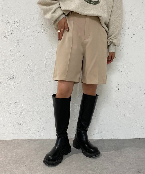 apres jour mignon（アプレジュールミニョン）の「センターシームハーフパンツ【ZOZOTOWN限定アイテム】（その他パンツ・レディース・ブラック/ナチュラル/ベージュ系その他/ブラック系その他/その他・X-LARGE/SMALL/MEDIUM）」の18枚目の写真