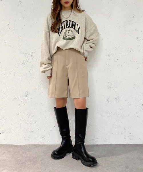 apres jour mignon（アプレジュールミニョン）の「センターシームハーフパンツ【ZOZOTOWN限定アイテム】（その他パンツ・レディース・ブラック/ナチュラル/ベージュ系その他/ブラック系その他/その他・X-LARGE/SMALL/MEDIUM）」の20枚目の写真