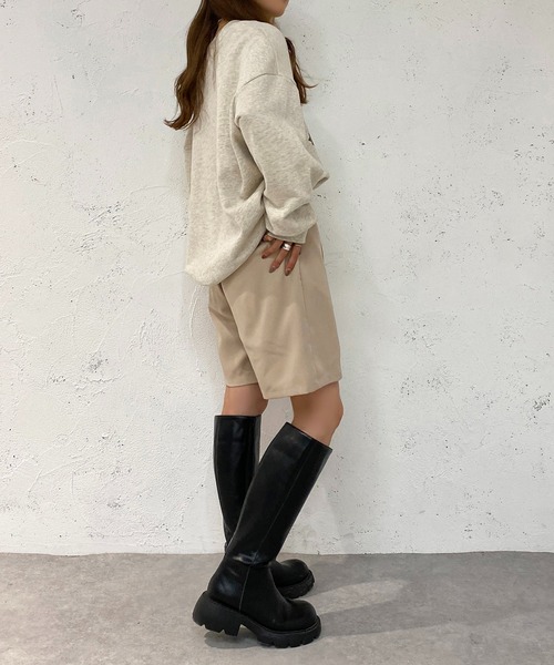 apres jour mignon（アプレジュールミニョン）の「センターシームハーフパンツ【ZOZOTOWN限定アイテム】（その他パンツ・レディース・ブラック/ナチュラル/ベージュ系その他/ブラック系その他/その他・X-LARGE/SMALL/MEDIUM）」の22枚目の写真