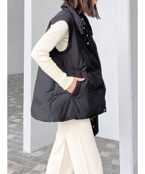 Vicente(ヴィセンテ)の「2way down jacket(ダウンジャケット/コート・レディース・ブラック/ホワイト/オレンジ・FREE)」の21枚目の写真