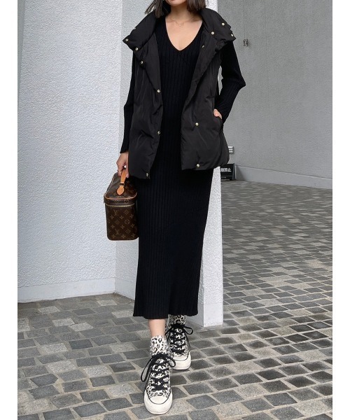 Vicente(ヴィセンテ)の「2way down jacket(ダウンジャケット/コート・レディース・ブラック/ホワイト/オレンジ・FREE)」の19枚目の写真