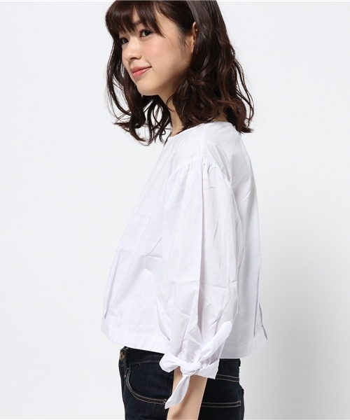 Chico(チコ)の「袖リボンBL(シャツ/ブラウス・レディース・オフホワイト/その他18/ブルー・FREE)」の15枚目の写真