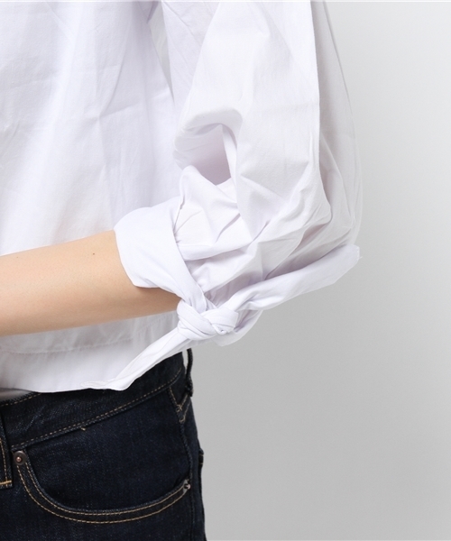 Chico(チコ)の「袖リボンBL(シャツ/ブラウス・レディース・オフホワイト/その他18/ブルー・FREE)」の7枚目の写真