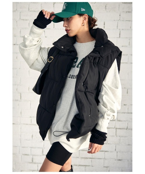 ANAP（アナップ）の「フェイクダウンオーバーベスト（ダウンベスト・レディース・ブラック/アイボリー/ブラウン・FREE）」の6枚目の写真