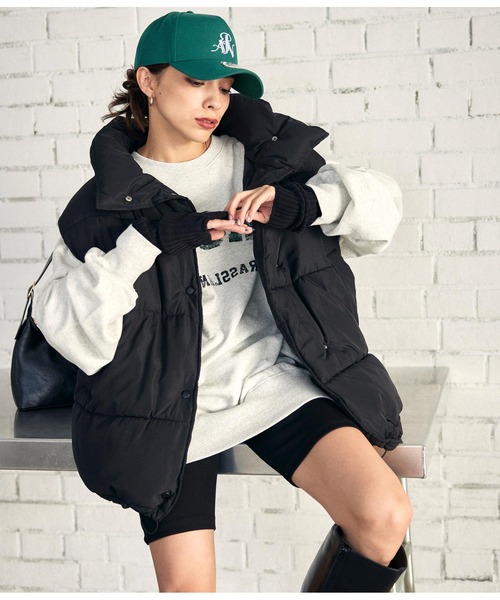 ANAP（アナップ）の「フェイクダウンオーバーベスト（ダウンベスト・レディース・ブラック/アイボリー/ブラウン・FREE）」の10枚目の写真