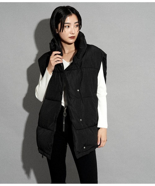 ANAP（アナップ）の「フェイクダウンオーバーベスト（ダウンベスト・レディース・ブラック/アイボリー/ブラウン・FREE）」の11枚目の写真