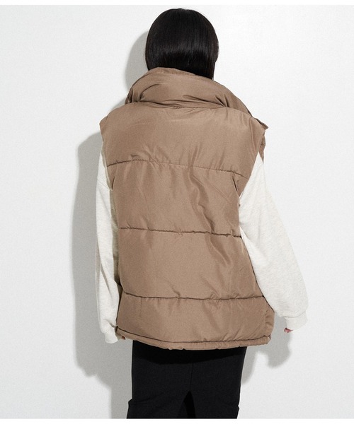 ANAP（アナップ）の「フェイクダウンオーバーベスト（ダウンベスト・レディース・ブラック/アイボリー/ブラウン・FREE）」の13枚目の写真