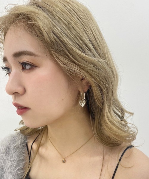 one after another NICE CLAUP(ワンアフターアナザーナイスクラップ)の「ハートループピアス(ピアス(両耳用)・レディース・シルバー/ゴールド・FREE)」の7枚目の写真