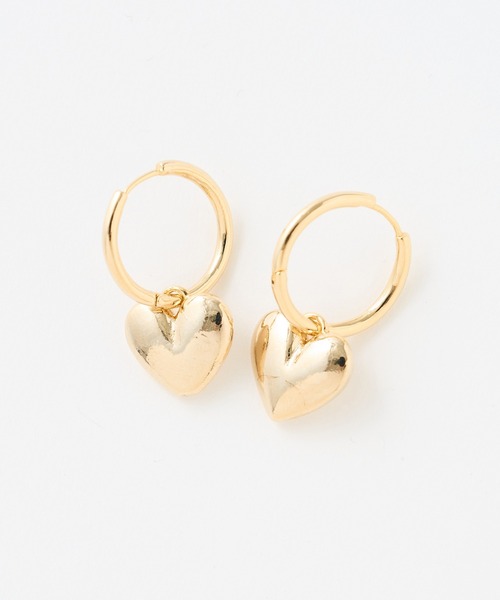 one after another NICE CLAUP(ワンアフターアナザーナイスクラップ)の「ハートループピアス(ピアス(両耳用)・レディース・シルバー/ゴールド・FREE)」の8枚目の写真