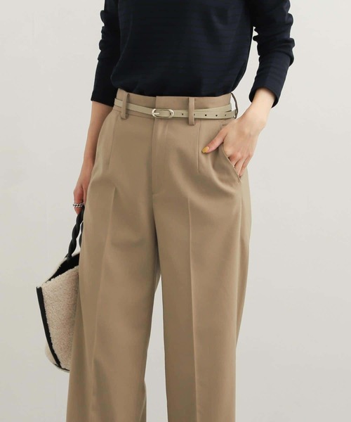 URBAN RESEARCH DOORS(アーバンリサーチドアーズ)の「TRストレートトラウザー(その他パンツ・レディース・チャコールグレー/パープル/ベージュ・SMALL/MEDIUM)」の3枚目の写真