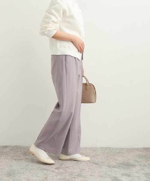URBAN RESEARCH DOORS(アーバンリサーチドアーズ)の「TRストレートトラウザー(その他パンツ・レディース・チャコールグレー/パープル/ベージュ・SMALL/MEDIUM)」の4枚目の写真