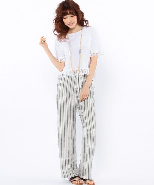 Another Edition(アナザーエディション)の「ストライプイージーパンツ/AEBC STRP EASY PT◆(その他パンツ・レディース・ブラック/ベージュ・フリ-)」の7枚目の写真