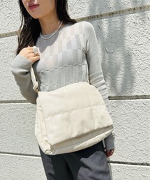 IO select / フェイクレザーキルティングショルダーパデッドバッグ