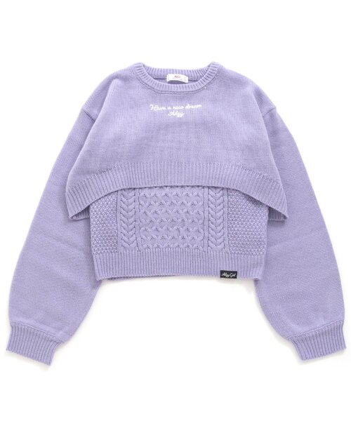 algy（アルジー）の「タンタケニット&キャミセット（ニット/セーター・キッズ・ラベンダー/オフホワイト/ミント・X-SMALL/MEDIUM/XX-SMALL/SMALL）」の8枚目の写真