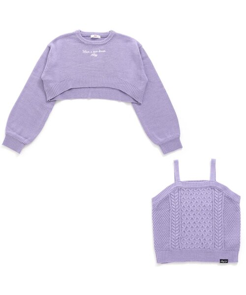 algy（アルジー）の「タンタケニット&キャミセット（ニット/セーター・キッズ・ラベンダー/オフホワイト/ミント・X-SMALL/MEDIUM/XX-SMALL/SMALL）」の13枚目の写真