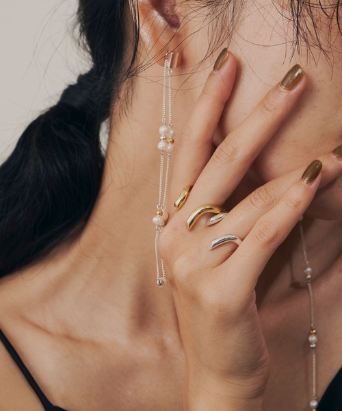 loni(ロニ)の「【金属アレルギー対応】Root open ring(デザインリング)/ニッケルフリーメッキ(リング・レディース・シルバー/ゴールド・#9/#11/#13)」の3枚目の写真