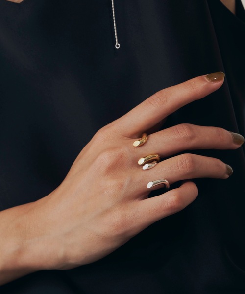 loni(ロニ)の「【金属アレルギー対応】Root open ring(デザインリング)/ニッケルフリーメッキ(リング・レディース・シルバー/ゴールド・#9/#11/#13)」の8枚目の写真