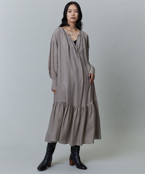 1er Arrondissement キュプラフィブリルティアードワンピース 1er Arrondissement（プルミエアロンディスモン）の「キュプラ