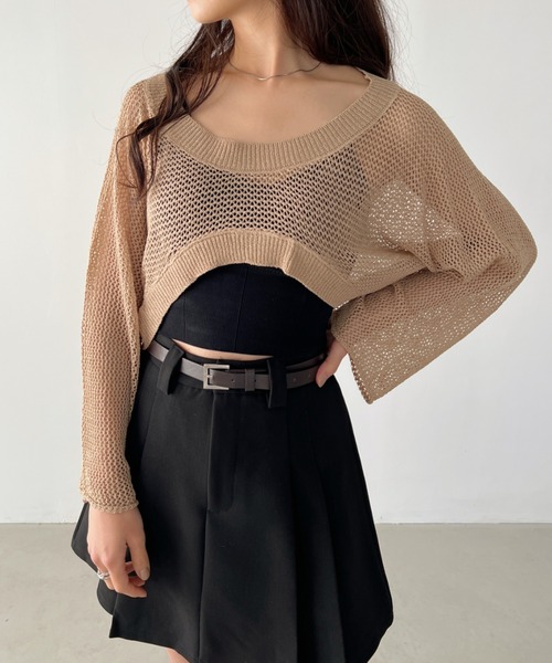 ボレロセット KNIT トップス タートルネックボレロニット トップス ニット セーター ボレロ