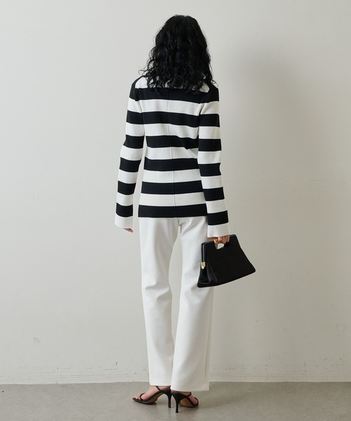 Whim Gazette（ウィムガゼット）の「ツイルセンタースリットパンツ（スラックス・レディース・ブラック/オフホワイト・36/38）」の20枚目の写真