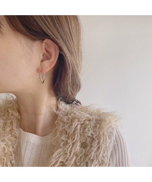 SS ノットスモールフープピアス（ピアス（両耳用））｜Atelier