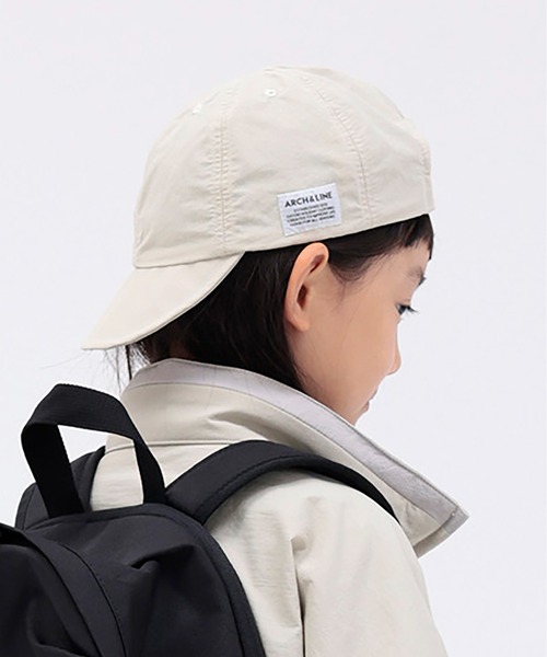 ARCH & LINE(アーチアンドライン)の「リサイクルナイロンキャップ UVCUT NYLON BASIC CAP(キャップ・キッズ・チャコールグレー/ライトベージュ/ミント・60/57/54/48)」の2枚目の写真