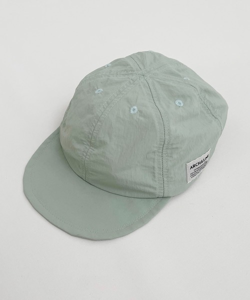 ARCH & LINE(アーチアンドライン)の「リサイクルナイロンキャップ UVCUT NYLON BASIC CAP(キャップ・キッズ・チャコールグレー/ライトベージュ/ミント・60/57/54/48)」の9枚目の写真