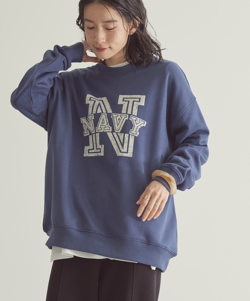 AMERICAN HOLIC（アメリカンホリック）の「アソートロゴスウェット（スウェット・レディース・アイボリー/グレー系その他/ライトイエロー/ピンク/ネイビー/ミント・L/M）」の5枚目の写真