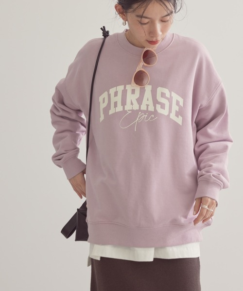 AMERICAN HOLIC（アメリカンホリック）の「アソートロゴスウェット（スウェット・レディース・アイボリー/グレー系その他/ライトイエロー/ピンク/ネイビー/ミント・L/M）」の6枚目の写真