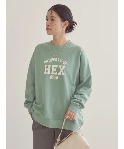 AMERICAN HOLIC（アメリカンホリック）の「アソートロゴスウェット（スウェット・レディース・アイボリー/グレー系その他/ライトイエロー/ピンク/ネイビー/ミント・L/M）」の12枚目の写真