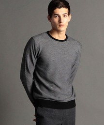 リンクスボーダージャカード クルーネックニット