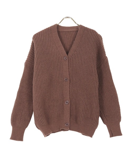 KOBE LETTUCE(コウベレタス)の「ショコラカラーカーディガン(カーディガン/ボレロ・レディース・ベージュ/モカ/ピンク・FREE)」の1枚目の写真
