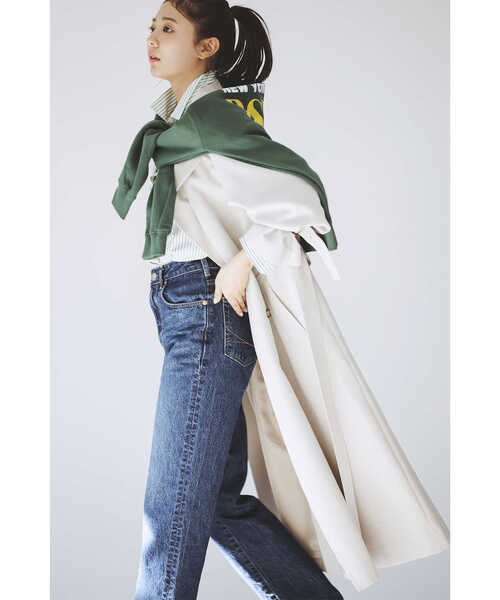 N.（N. Natural Beauty Basic）（エヌエヌナチュラルビューティーベーシック）の「【S Size Line】◆とろみツイルトレンチコート（トレンチコート・レディース・ホワイト/ベージュ・SMALL/MEDIUM）」の13枚目の写真